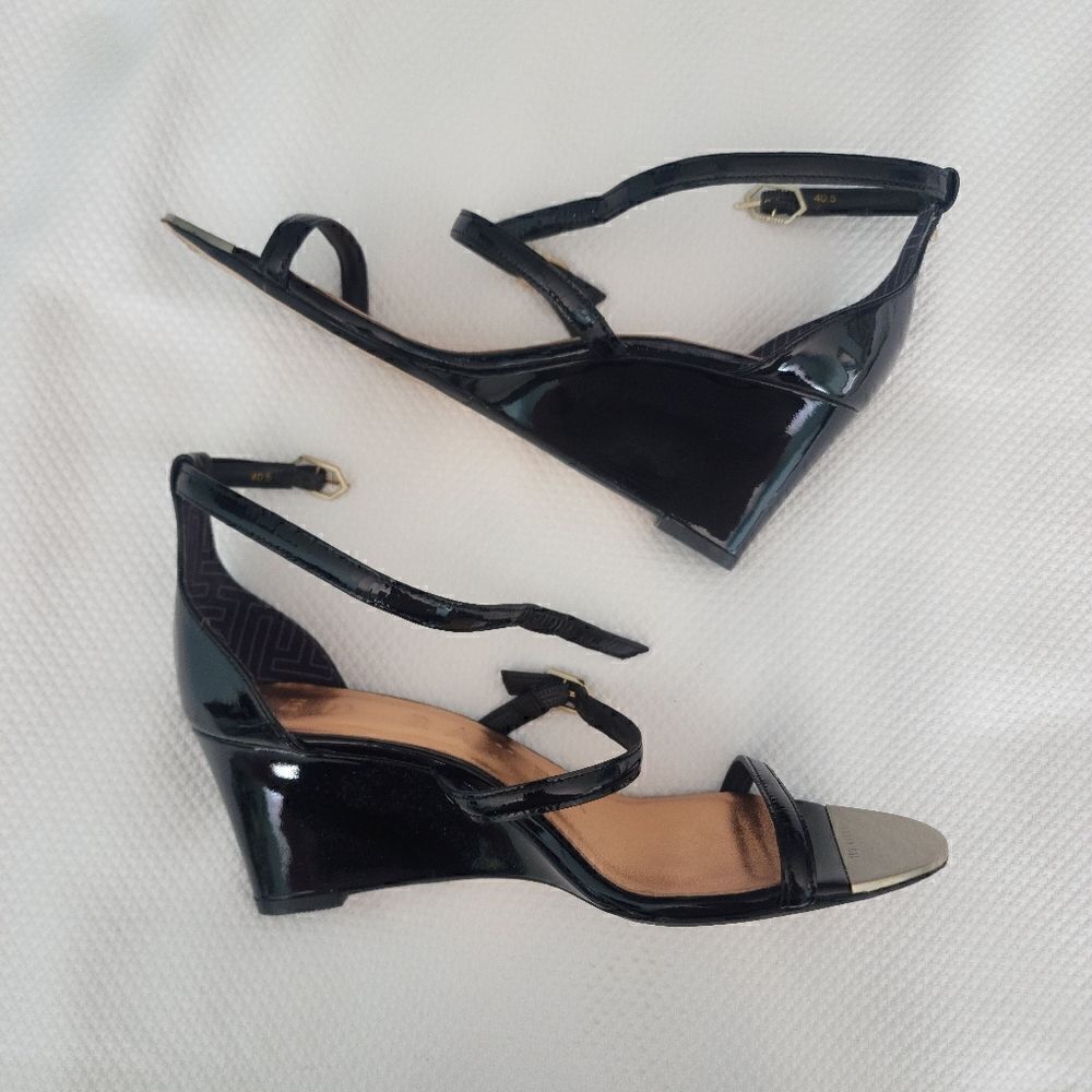 Ted Baker leather strap wedges sandals